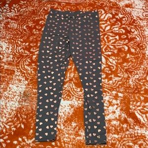 Heart print pants